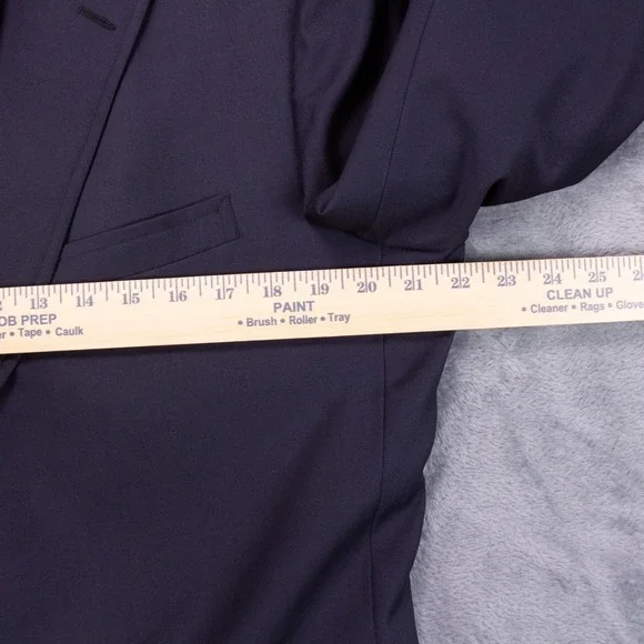 Brooks Brothers Mens 44L Navy Blue Wool Gold Button Blazer Sport Coat